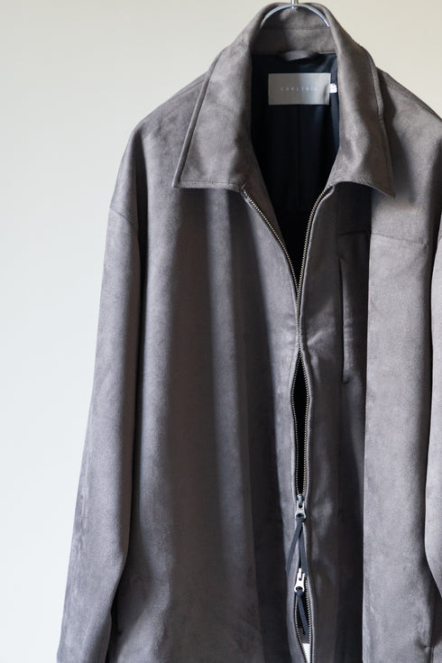 【CURLY&Co.】"KNIT SUEDE ZIP-UP BLOUSON"